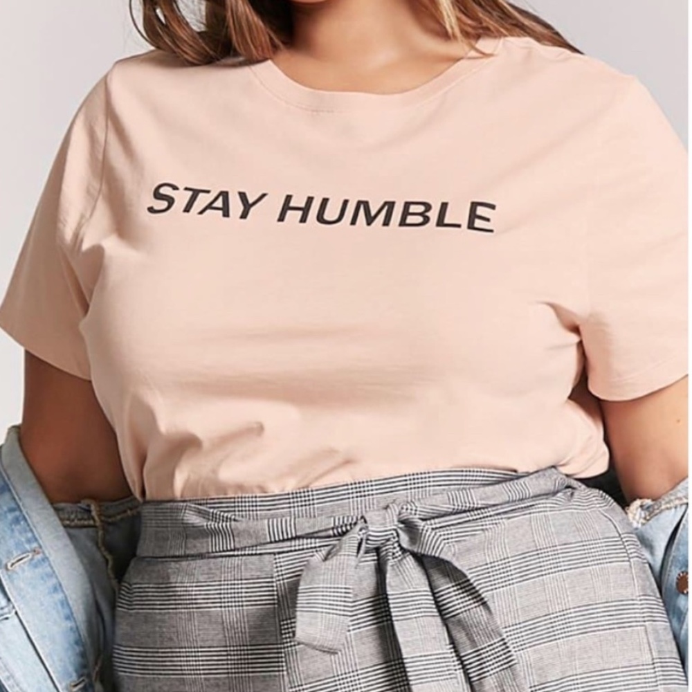 F21+ | Plus Size Humble Graphic Logo Short Sleeve Cropped Boxy Crop Tee